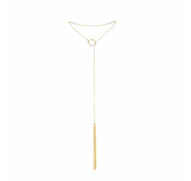 Wisiorek jak pejcz - Bijoux Indiscrets Magnifique Tickler Pendant Gold